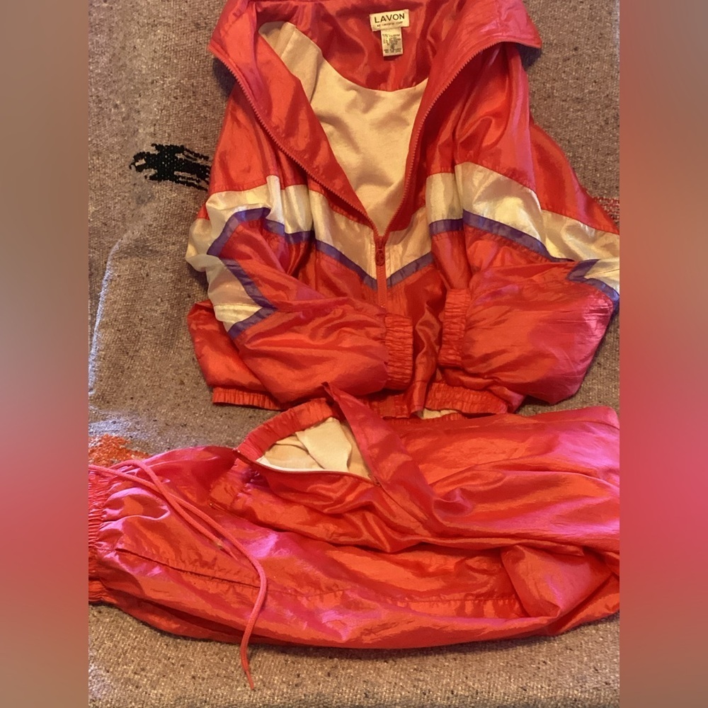 Vintage Lavon By Cheerful Corp Windbreaker, Large, Colorblock 80s 90s Retro-